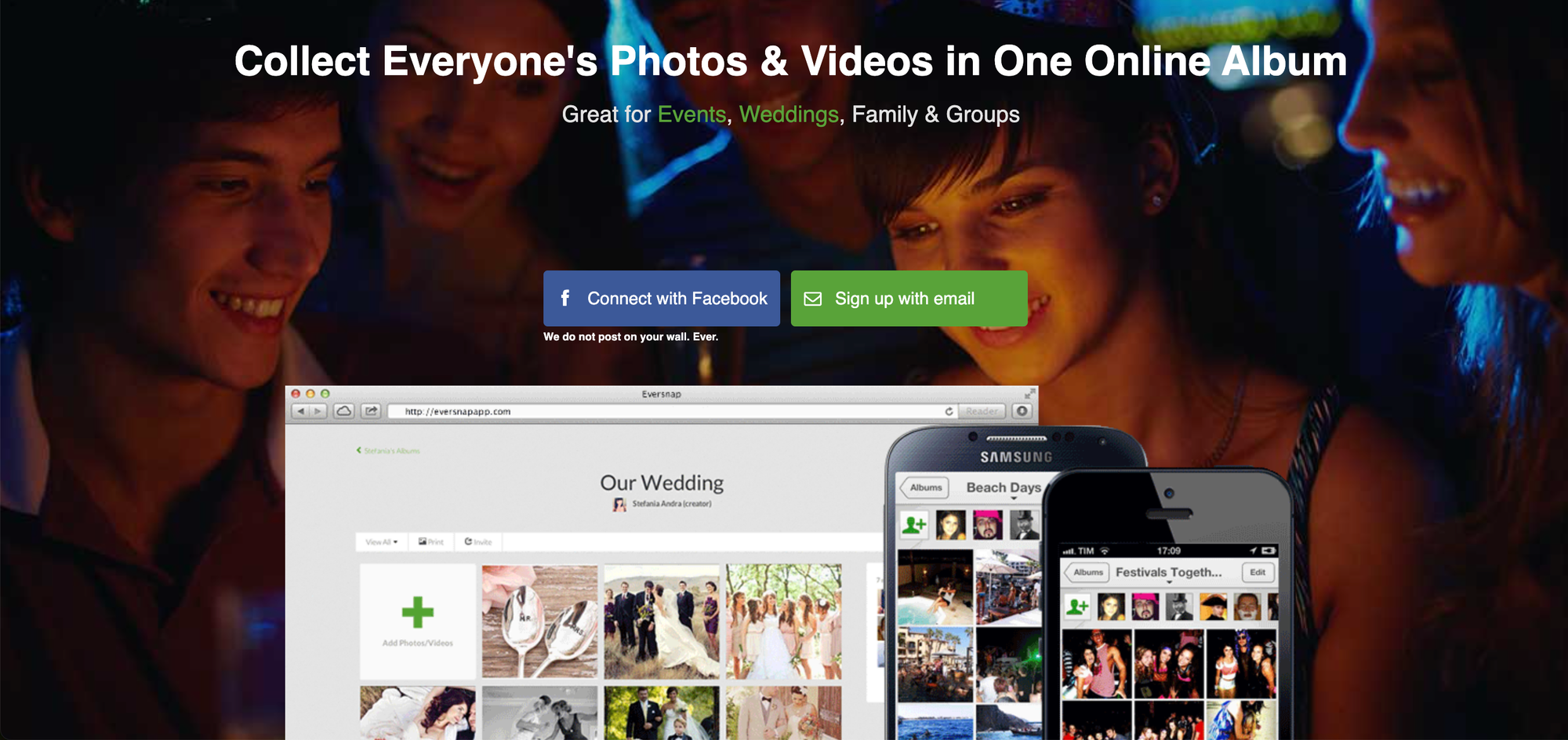Eversnap Website Landing Page